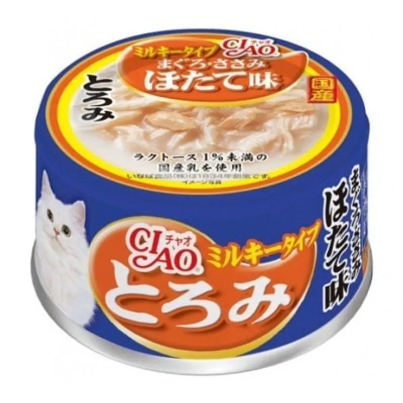 INABA 白湯吞拿魚 雞肉 帶子味(80g)貓罐頭 A-111