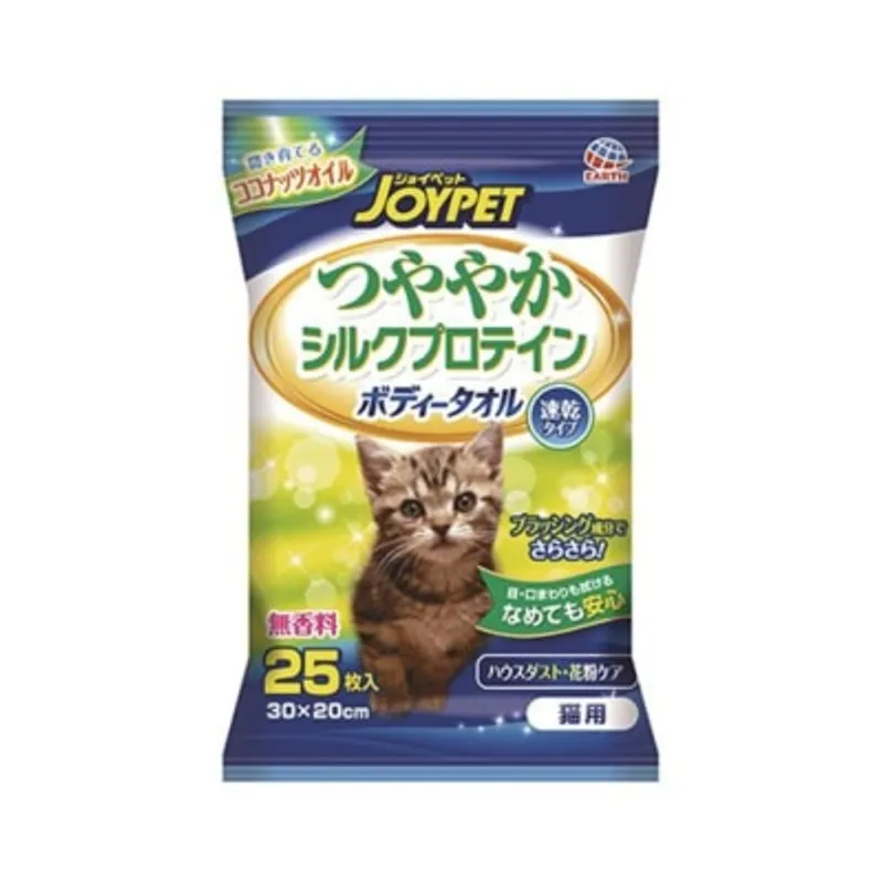 JOYPET 蠶絲蛋白濕紙巾 (貓用) (快乾型) 25片 729109