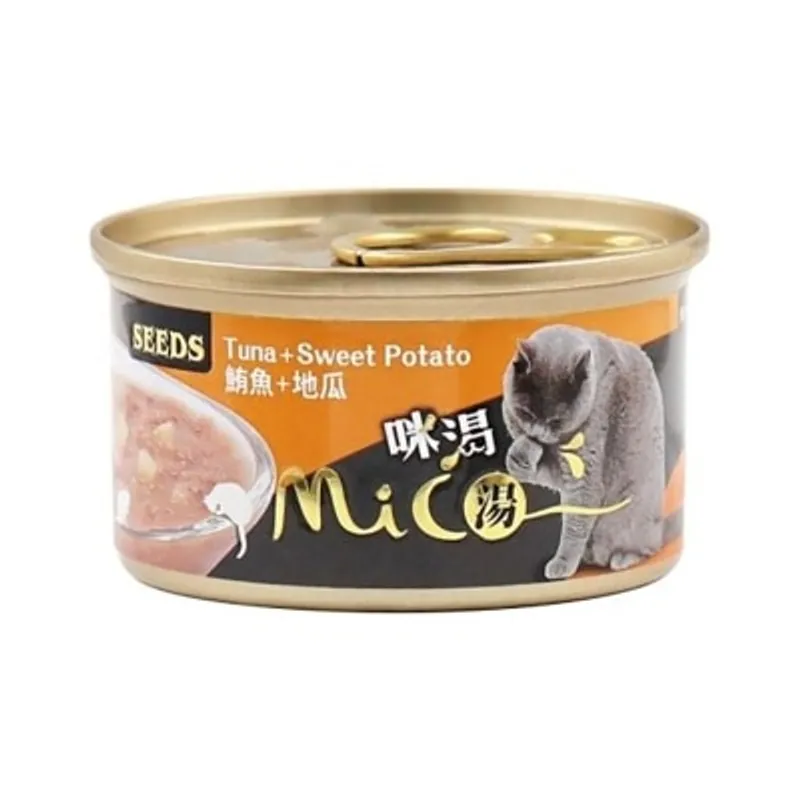 種子 MICO 咪渴機能湯罐 -鮪魚+地瓜 (85g) 貓罐 829737