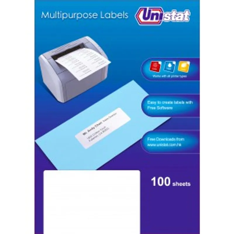 Unistat 裕德 A4多用途電腦標籤貼紙