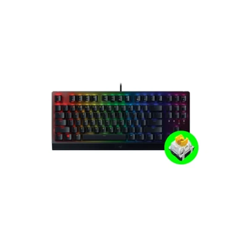 Razer 雷蛇 BlackWidow V3 無數位鍵 黃軸機械遊戲 有線鍵盤