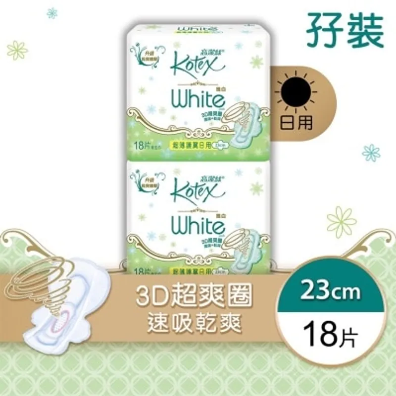 高潔絲 - 唯白超薄護翼日用23cm (孖裝)