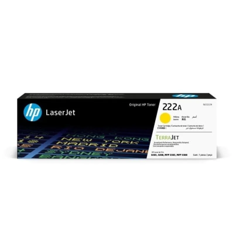 HP 惠普 222A黃色原廠LaserJet碳粉匣 (W2222A)