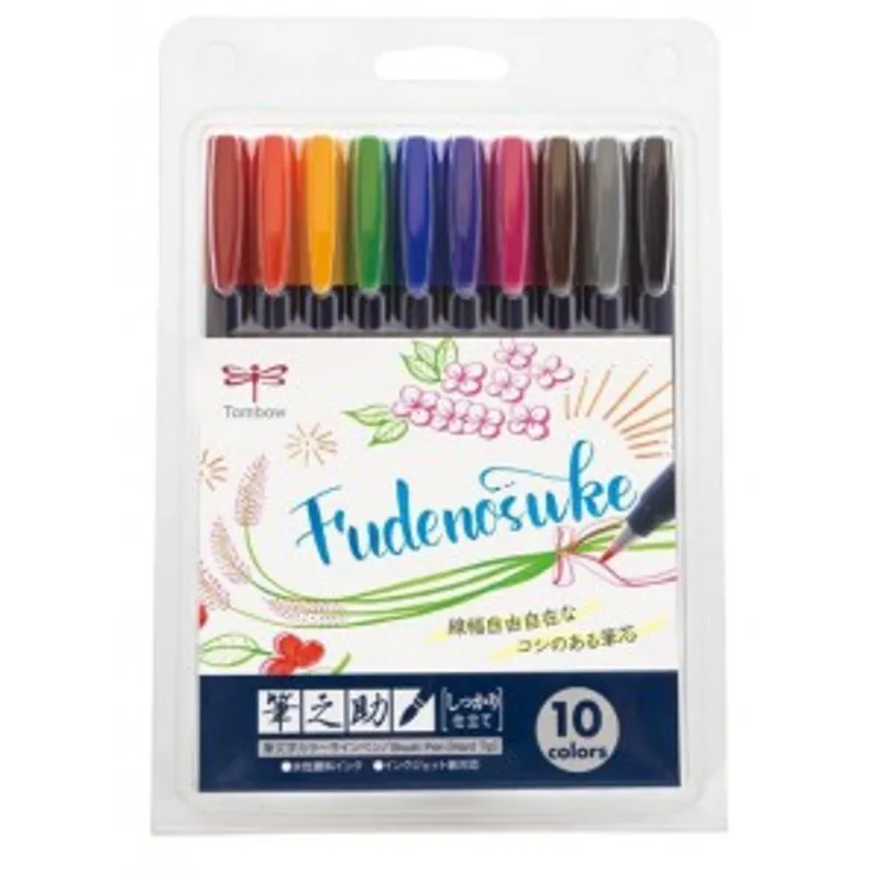 Tombow 蜻蜓牌 Fudenosuke筆之助 10色套裝