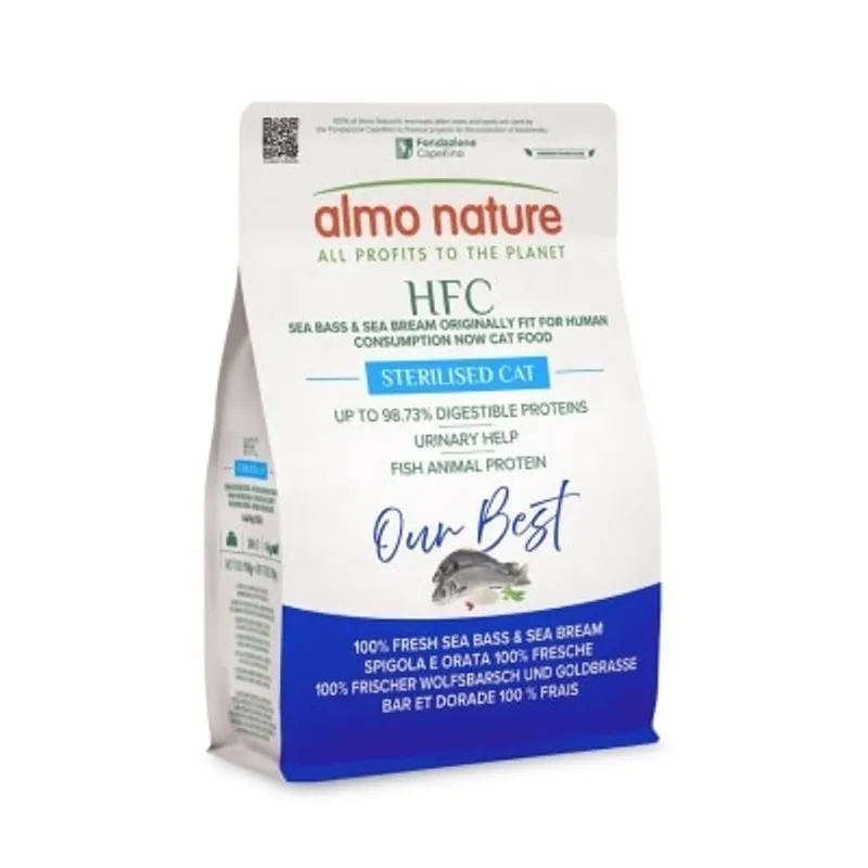 ALMO NATURE HFC -絕育貓鮮肉乾糧 新鮮鱸魚+鯛魚 (300g) 000306 AlmoNature