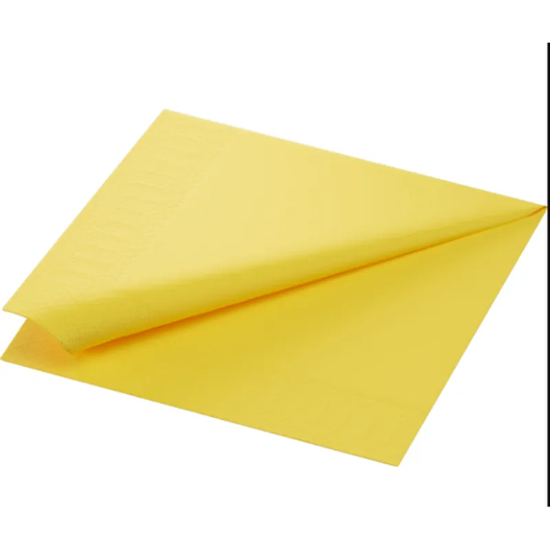 NAPKINS SRP 3-PLY 1/4FLD 40CM YELLOW