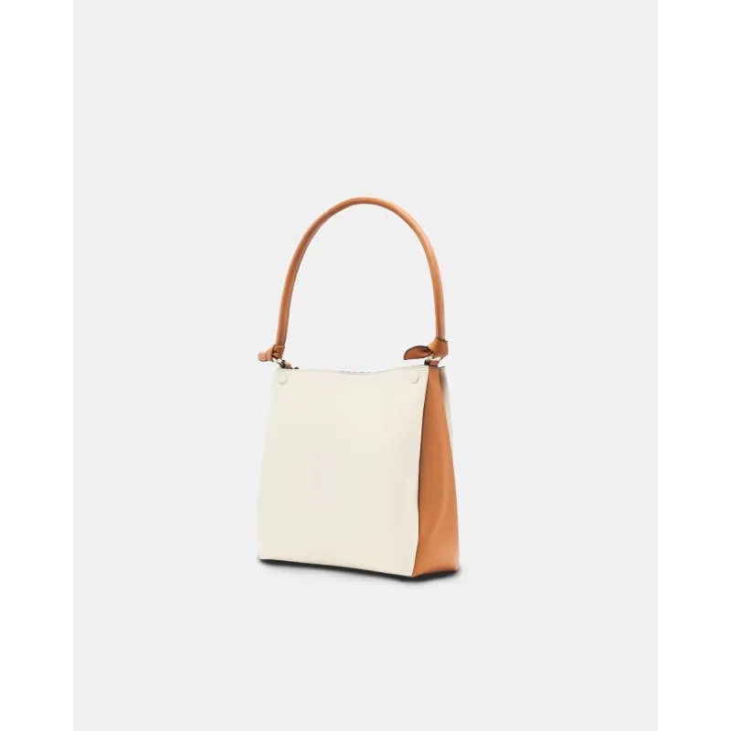 Mini Two-Tone Tote –OAT x CARAMEL