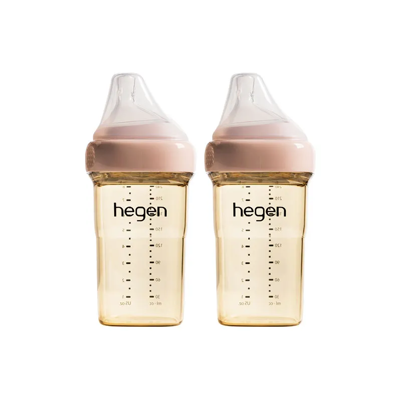 Hegen – PCTO™ PPSU多功能宽口奶瓶 240ml/8oz (2支装) 淡紫色