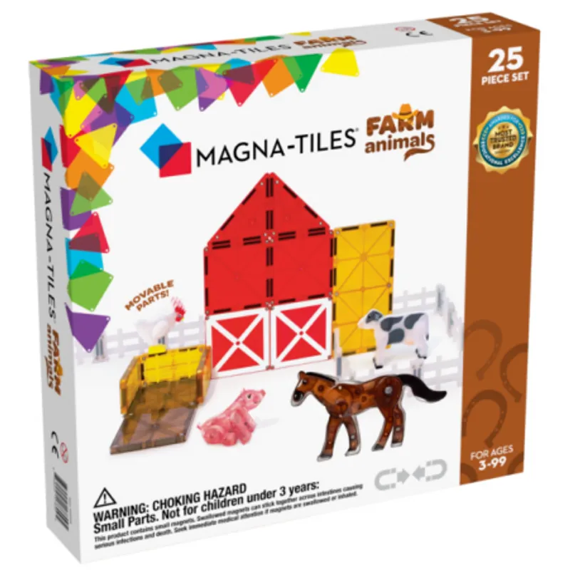 磁力片積木玩具 - Farm Animals 25塊套裝