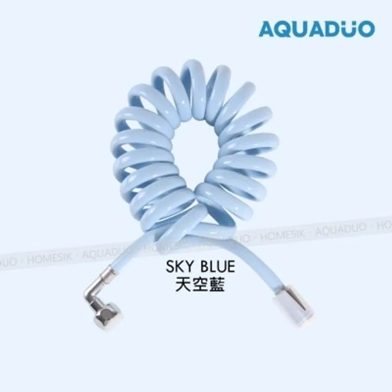 AQUADUO 彈簧式防纏結沐浴花灑水喉(3米)-天空藍 SP-3M-SKY (商家直送-5個工作天內送到府上)