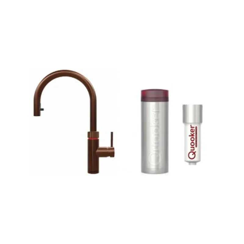 Quooker 3XRCO&CWF Flex水龍頭(玫瑰銅)連PRO3及室溫水過濾器