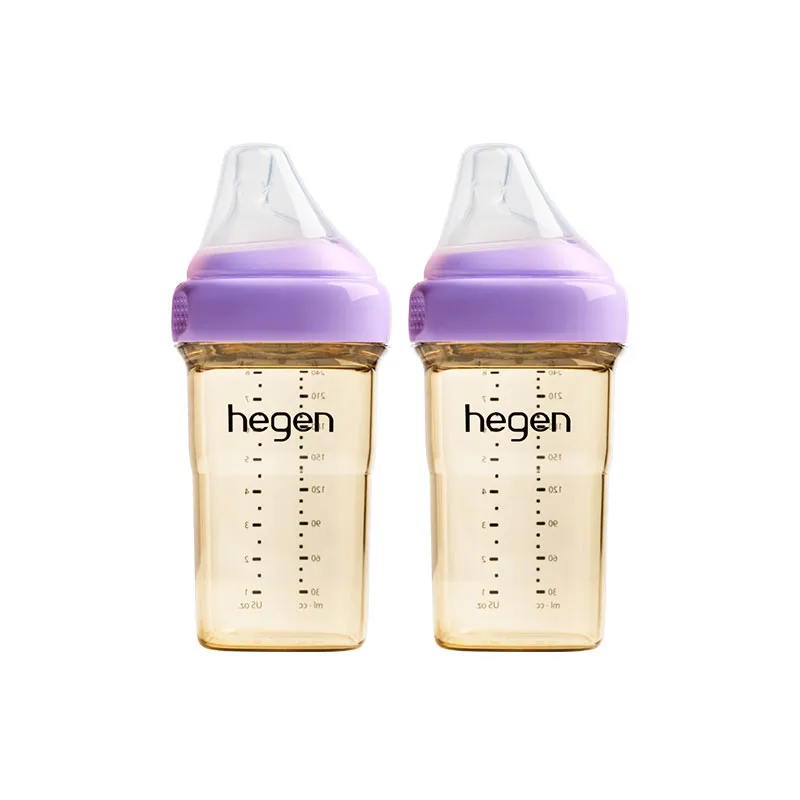 Hegen – PCTO™ PPSU多功能宽口奶瓶 240ml/8oz (2支装) 紫色