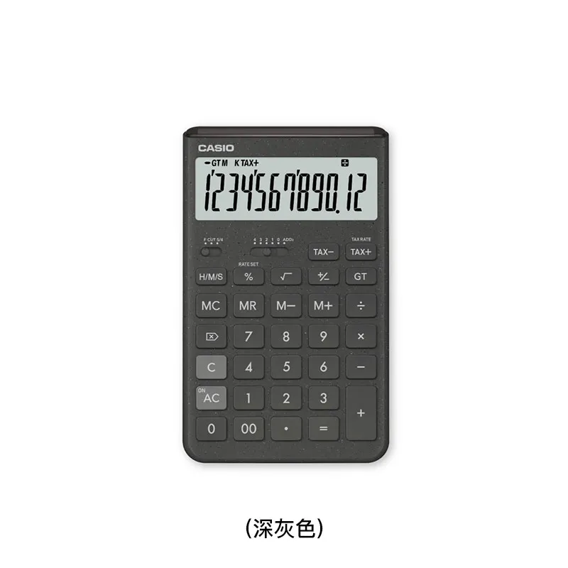 CASIO 12位纤巧桌上型计算器(深灰色) JT200T/GY