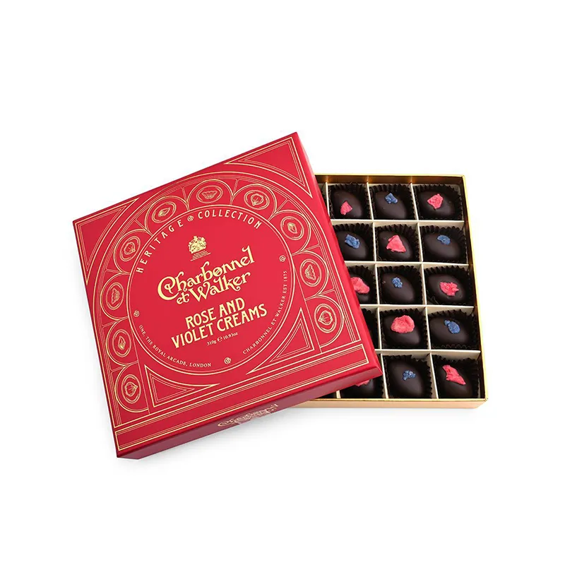 CHARBONNEL ET WALKER 玫瑰紫罗兰奶油黑朱古力礼盒 310G