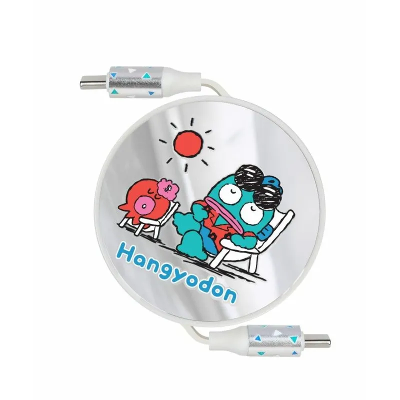 CLUEBOX 自動伸縮資料充電電線 - 相容Lightning & USB-C(Hangyodon) CBUSBC1/HG