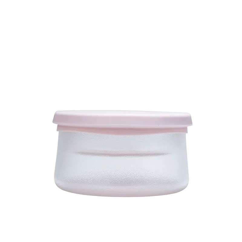 Samily 750ml 硅胶涂层玻璃食物储存盒 - 粉红