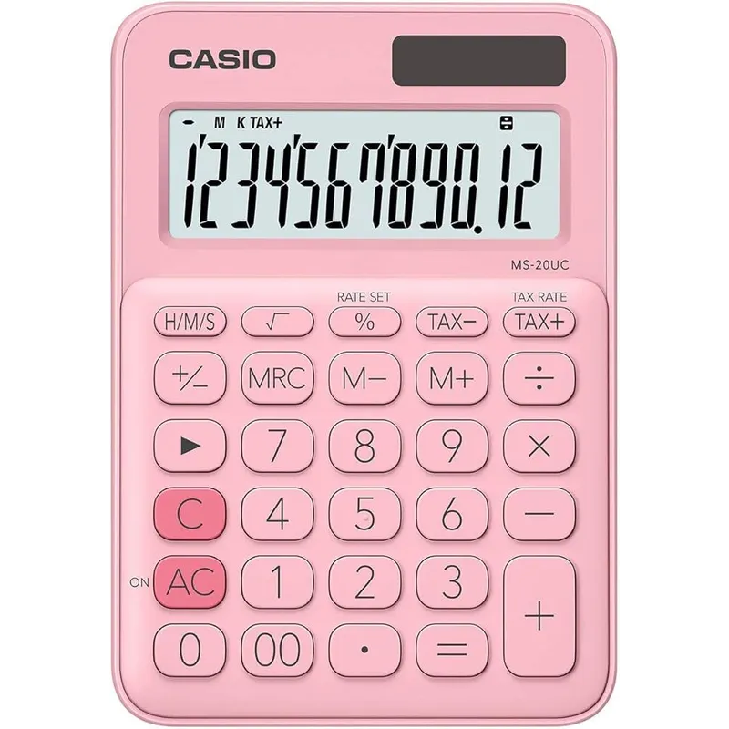 CASIO 12位計數機(粉紅色) MS20UC/PK
