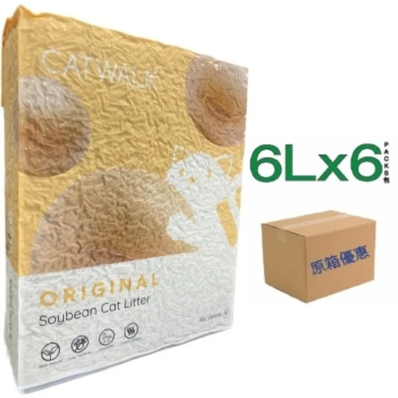 CATWALK 原箱原味豆腐貓砂 (6Lx6包)- Catwalk