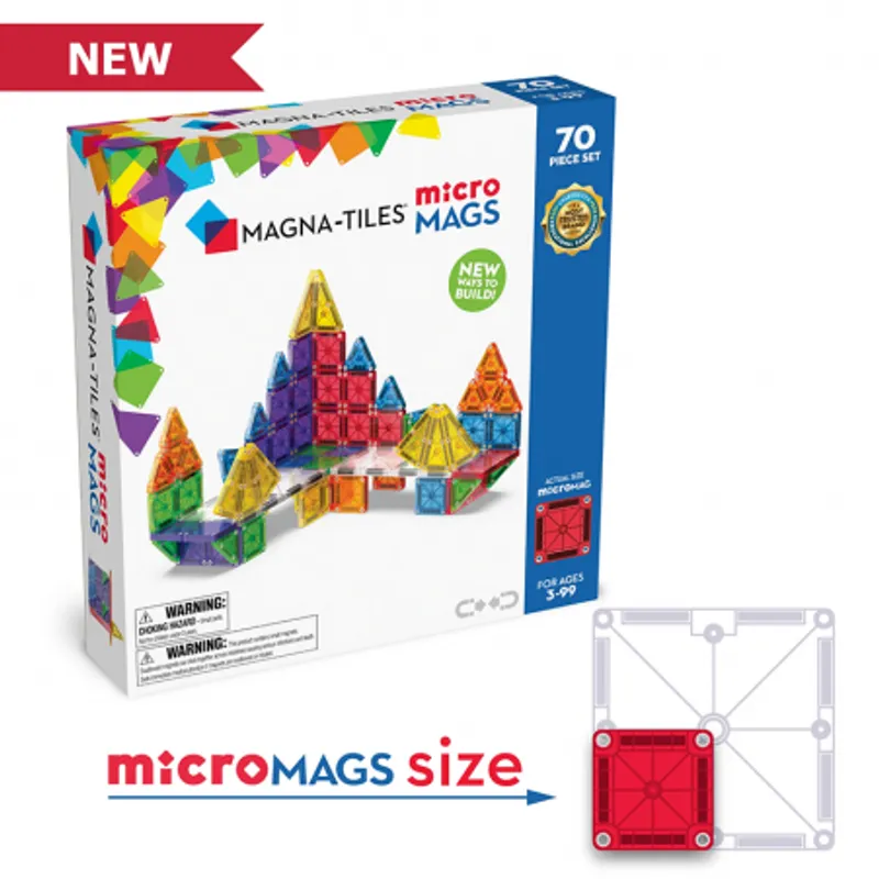 磁力片積木玩具 -microMAGS 自由組合70片