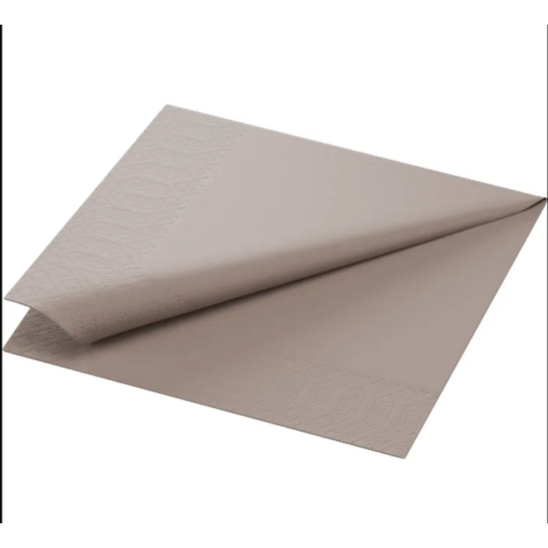 NAPKINS 3-PLY 1/4FLD 33CM GREIGE