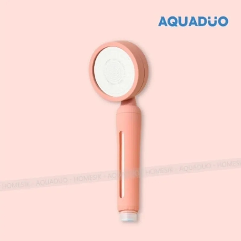 AQUADUO 花系玫瑰粉 除氯增壓沐浴過濾花灑頭(連濾芯1件) (商家直送-5個工作天內送到府上;滿$500免運)