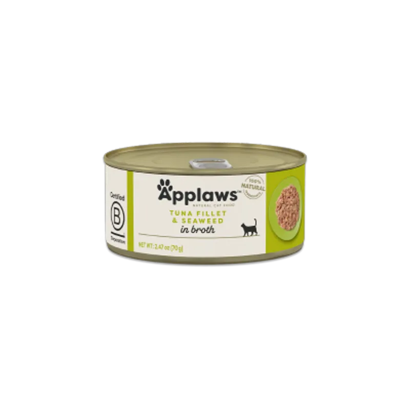 Applaws 愛普士 Natural Wet Cat Food 吞拿魚柳+海藻 貓罐頭