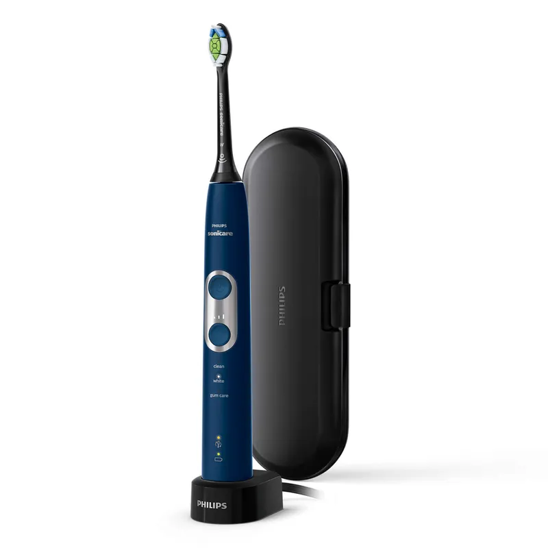 PHILIPS 6100系列聲波震動牙刷 HX6871/42 深藍色