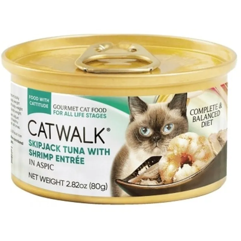 CATWALK 鰹吞拿魚+ 海蝦- 貓罐頭(80g) - Catwalk