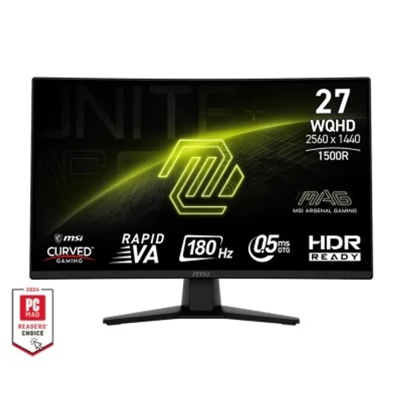 MSI 微星 MSI MAG 274CQF 電競螢幕 (27"; 2560 X 1440; 180Hz; Rapid VA)(MO-MA27CQF)