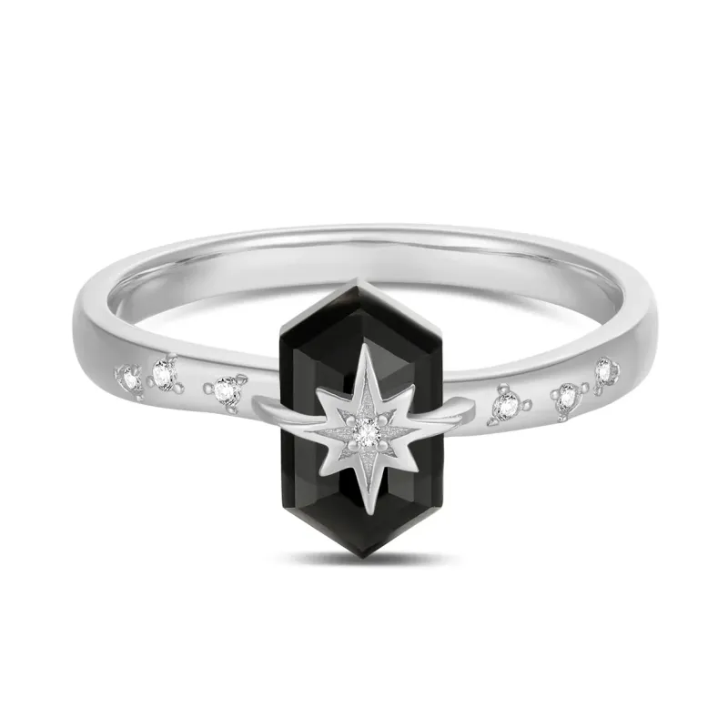 MAGIC STONE｜Obsidian Silver Ring