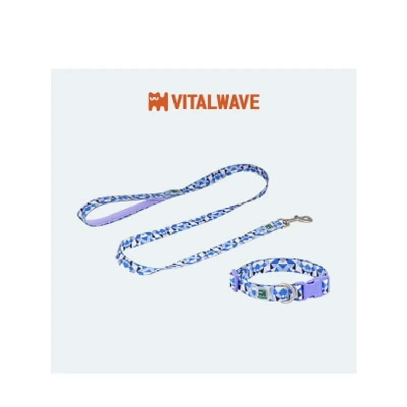 VITAL WAVE 鑽石璀璨套裝犬用項圈與犬貓通用牽引繩