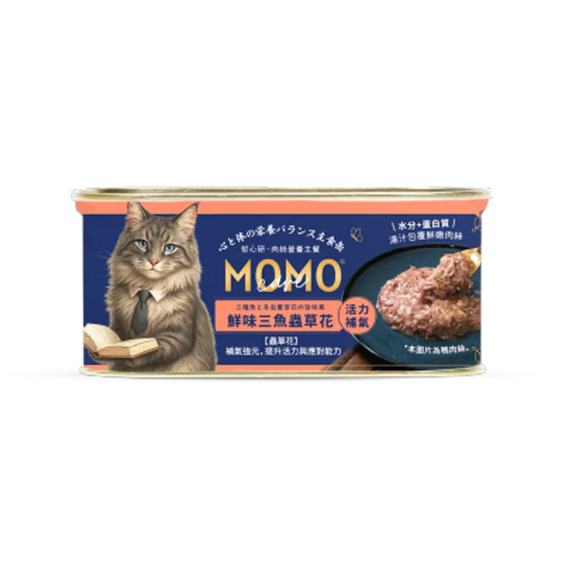 MOMOCARE 萌寵守護・哲心研 鮮味三魚蟲草花 肉絲｜主餐罐 (110g) 18807