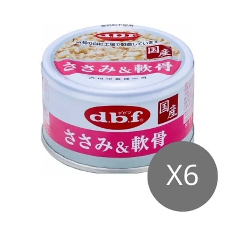 D.B.F [6罐優惠] 雞肉&豬軟骨 狗罐頭 (85g x6) - d.b.f