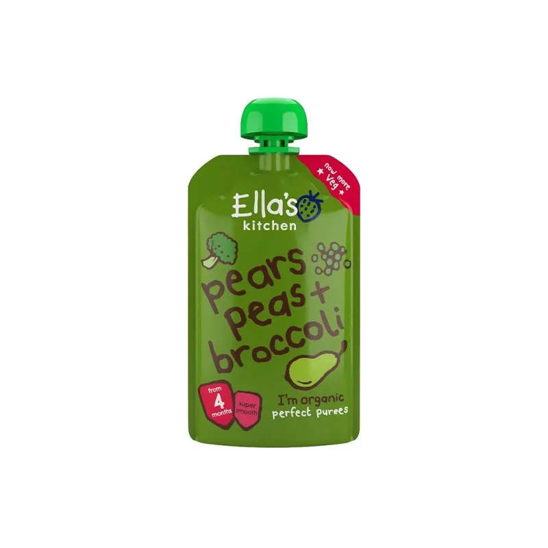 Ella’s 有机幼儿果蓉-绿色蔬菜+梨子蓉 120克