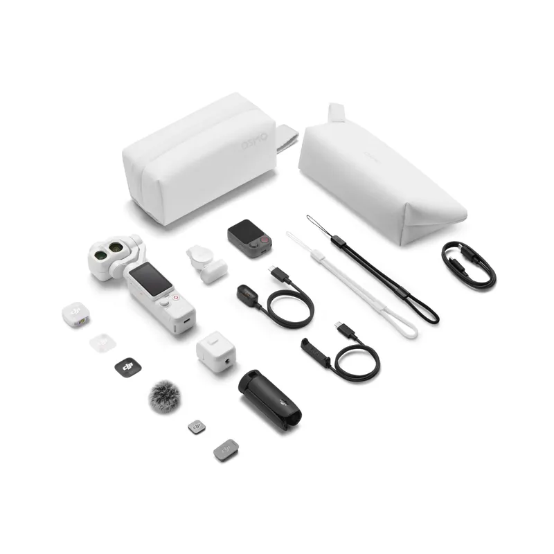 DJI Osmo Pocket 4P雙鏡頭口袋雲台相機(Vlog套裝)(白色)
