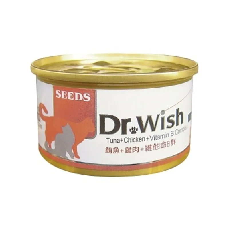 種子 [Dr. Wish] 鮪魚+雞肉+維他命B 群 (85g) 貓罐頭 826279