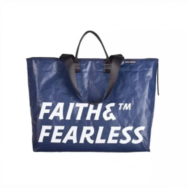 FAITH & FEARLESS-大容量單肩編織 POP 包 深藍色  L50*H40*W15cm