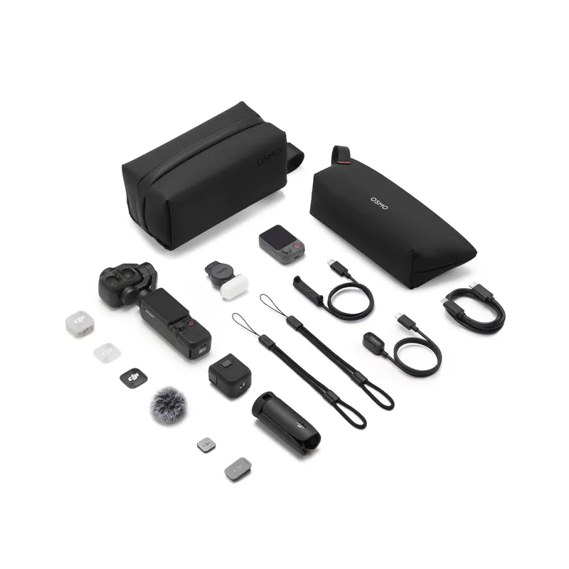 DJI Osmo Pocket 4P雙鏡頭口袋雲台相機(Vlog套裝)(黑色)