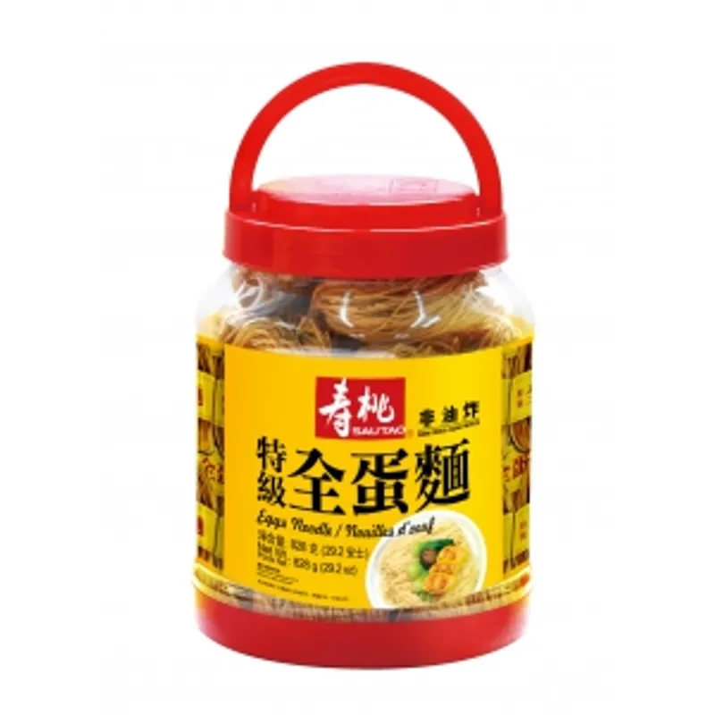 【促銷價】壽桃 (懷舊桶裝-幼) 特級全蛋麵 828gX6桶