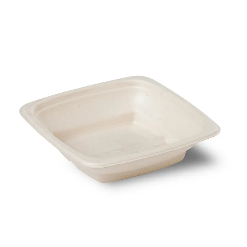 24安士正方紙漿環保碗(無覆膜)-680ml（180 X 180 X 55mm）