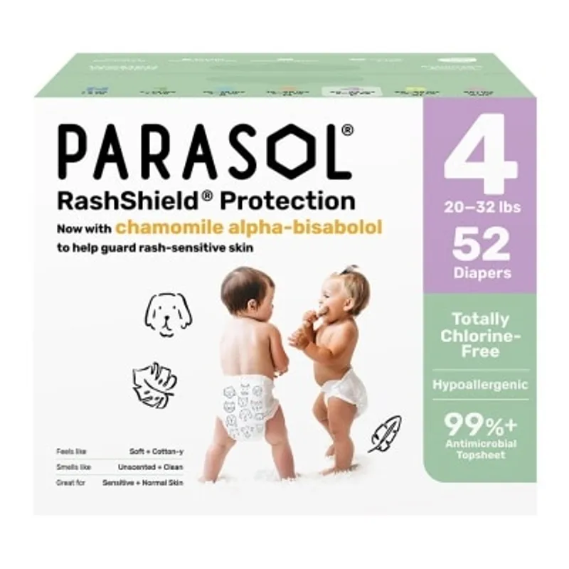 PARASOL 美國 Clear+Dry™ 超透氣水凝尿片 (4號/大碼, 52片)