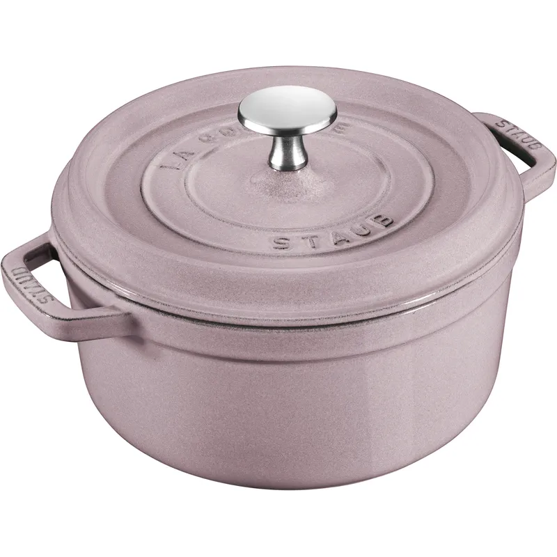 Staub 圆形炖锅 26cm/5.25L 夜樱粉 Staub 陶瓷餐碟 26cm 夜樱粉 Staub 椭圆形磁性木制锅垫 29x20cm