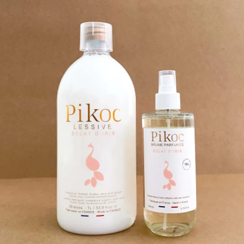 PIKOC 有機成份洗衣液履香氛噴霧套裝-鶑尾花香味(1升 +200毫升)