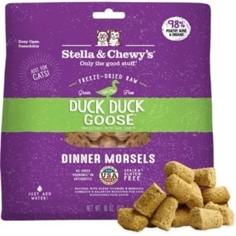Stella & Chewy's 凍乾生肉主糧 鴨朋鵝友 (鴨肉+鵝肉配方) 貓糧
