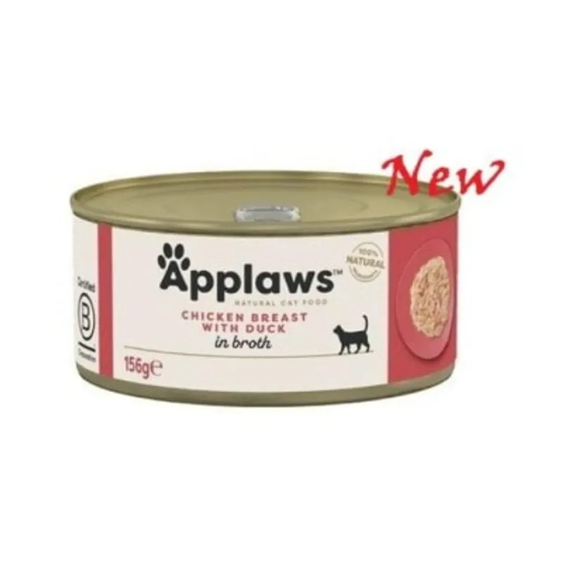 Applaws 愛普士 [2025] Natural Wet Cat Food 雞胸肉+鴨肉 貓罐頭 156g