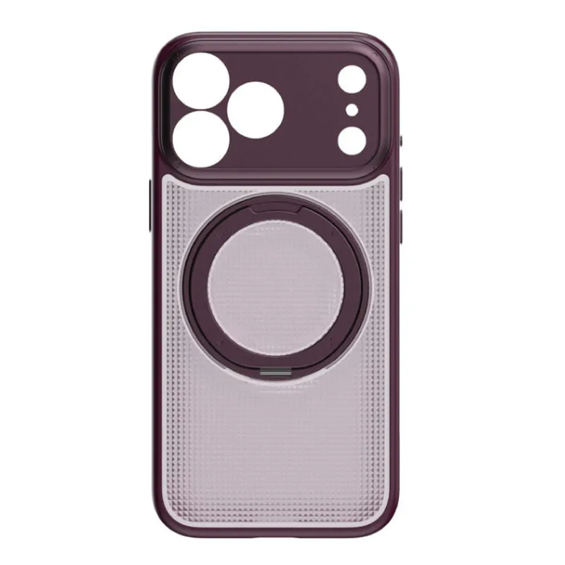 MOMAX iPhone 18 Pro Max SOMA Cystal RollerCase 磁吸保護殼 暮櫻紅