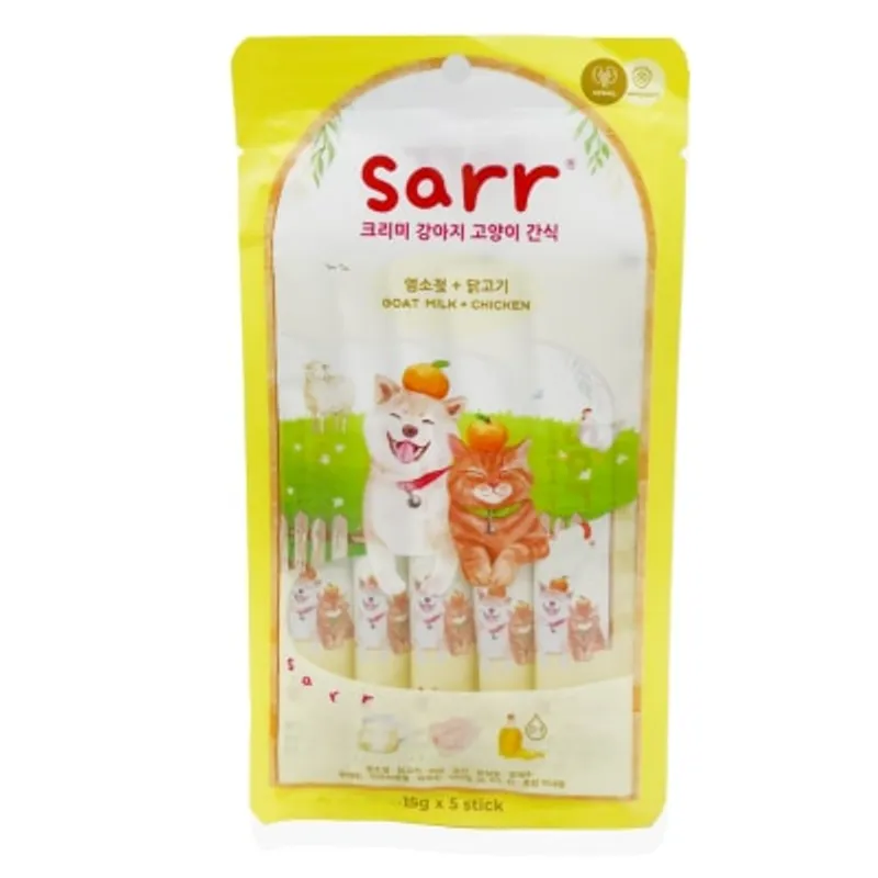 SARR 北歐天然魚油肉泥條 - 羊奶+雞肉 (免疫.腎臟健康) 貓犬適合 (15gX5) 024651