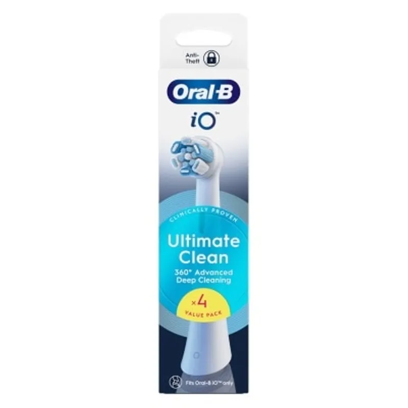 ORAL B iO 深層清潔刷頭4支裝(白色) (新舊包裝隨機發貨)