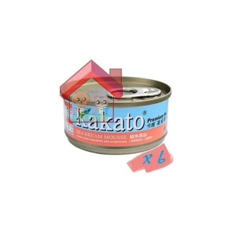 Kakato 鯛魚慕絲 貓犬用罐頭 70G * 6 罐 (709)