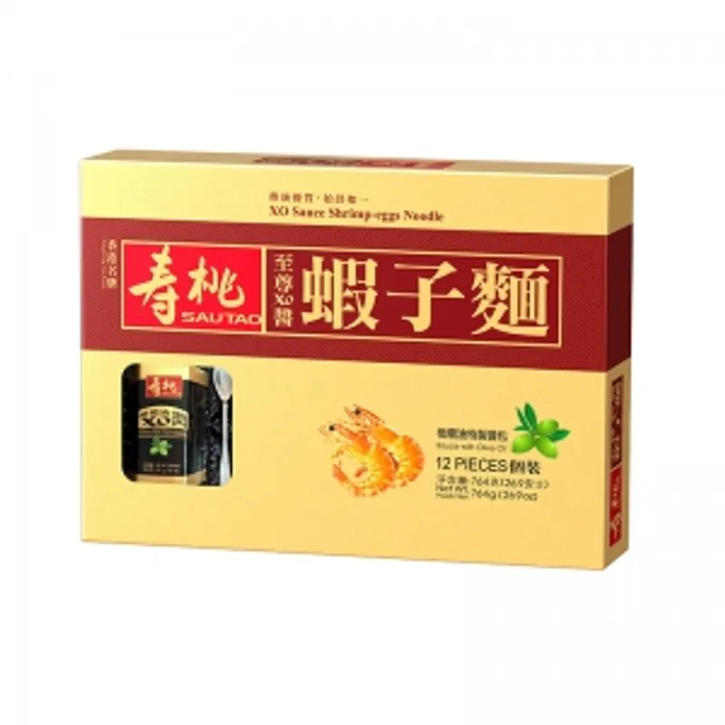 【促銷價】壽桃至尊XO醬蝦子麵764g (1盒裝 6盒裝/箱)